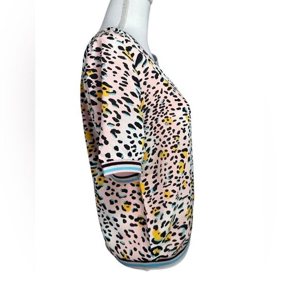 A.Z.I New York Colorful Animal Print Short Sleeve Top Size S - Picture 4 of 11